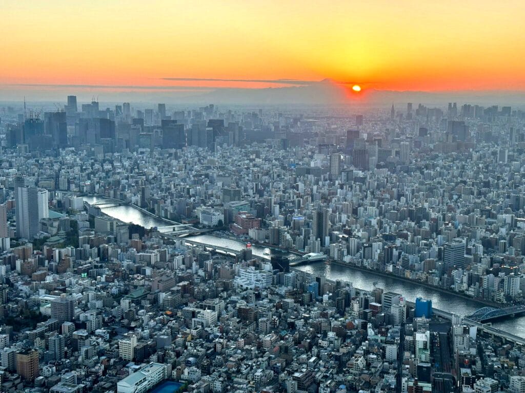Sicht auf Tokyo von Skytree aus